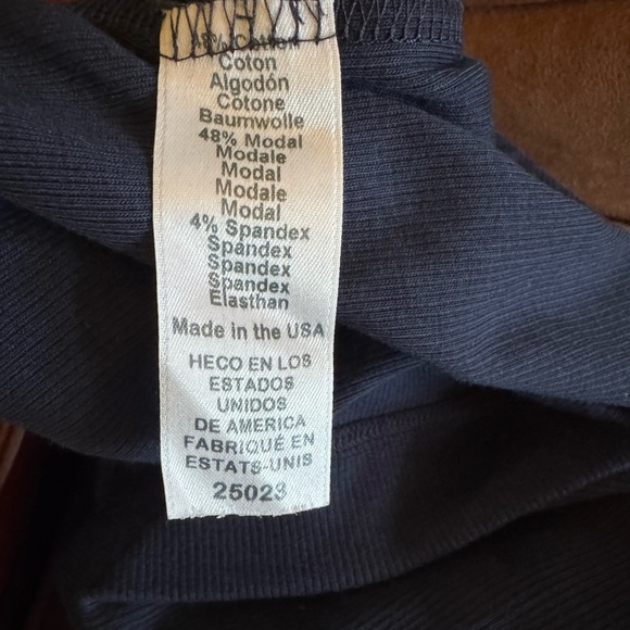 Anthropologie Michael Stars Andrea Ultra Rib Navy One-Shoulder Dress - Picture 6 of 7